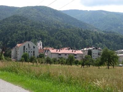 The village of Ruše at the foot of the Pohorje hills