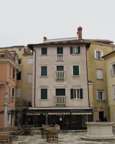 Piran, old pharmacy at the 1st of May Square